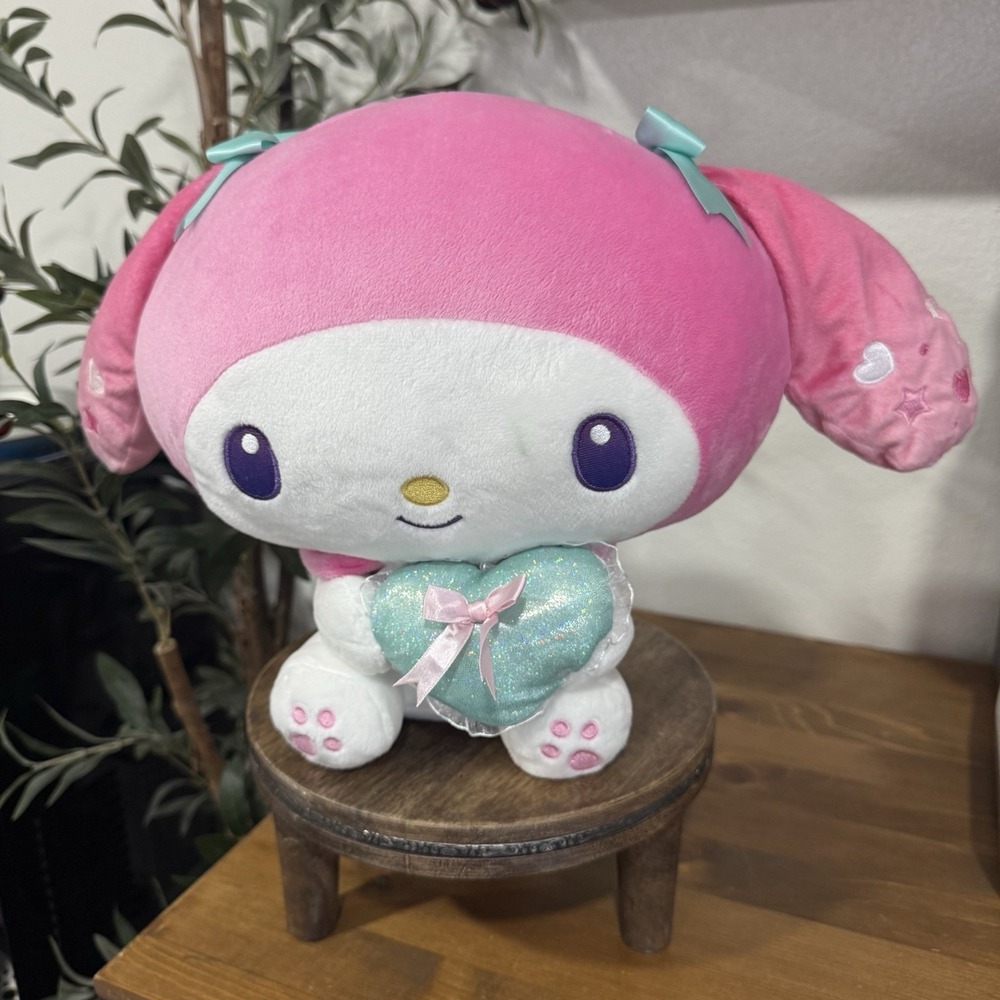 Sanrio My Melody Plush 12" Pink Heart Pillow 2025 Jazwares Kawaii Hello Kitty